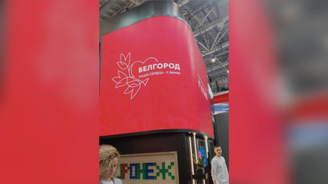 Слова поддержки в адрес белгородцев появились на стенде Воронежской области на выставке «Россия»