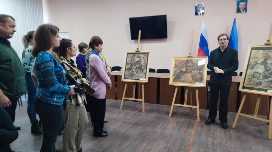 В Марковском районе ЛНР открылась выставка картин воронежского художника Василия Криворучко