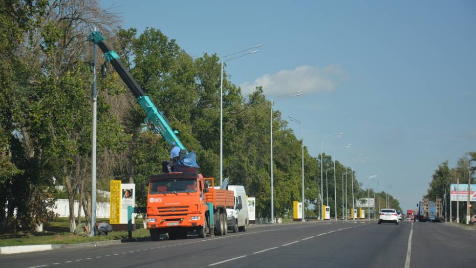 На въезде в Острогожск установили 118 энергосберегающих фонарей