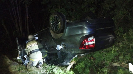 В Воронежской области «Лада Гранта» вылетела с трассы и перевернулась: пострадали 2 человека