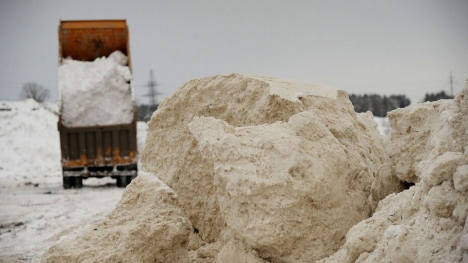 МВД: коммунальщики незаконно свалили снег на левом берегу Воронежа