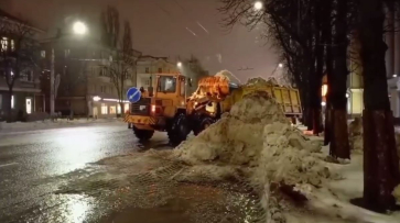 С Плехановской улицы в Воронеже вывезли огромные снежные кучи