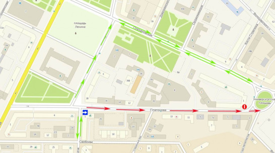 Воронежским водителям предложат ездить по улице Платонова только в сторону ВГУ 