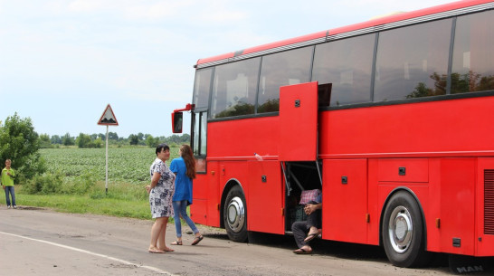 Пассажиры автобуса «Белгород-Луганск» провели ночь в поле под Воронежем 