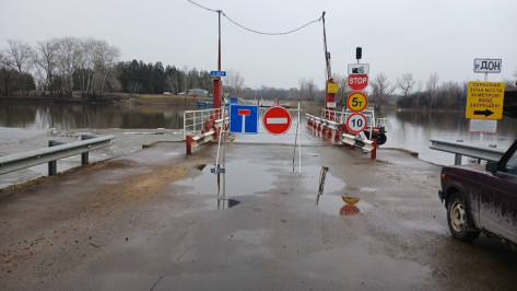 В Воронежской области из-за ледохода закрыли движение по понтонному мосту между Верхнемамонским и Россошанским районами