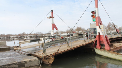 Движение по наплавному мосту через Дон в Острогожском районе Воронежской области открыли