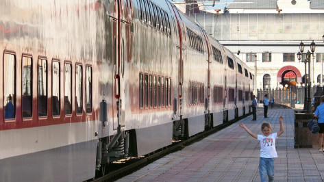 «РЖД» продемонстрировали первый двухэтажный поезд «Москва – Воронеж»