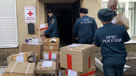Воронежское отделение РКК передало еще 20 т гумпомощи для прибывших из ЛДНР и Украины