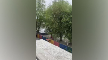 Град пошел в Воронеже днем 27 апреля: видео