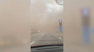 Песчаная буря попала на видео под Воронежем