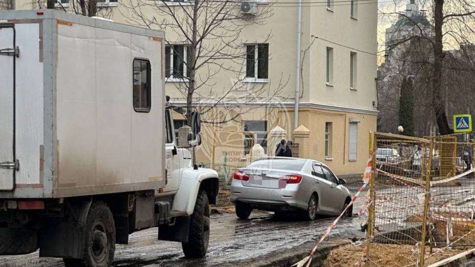 В центре Воронежа иномарка провалилась в яму на улице Свободы