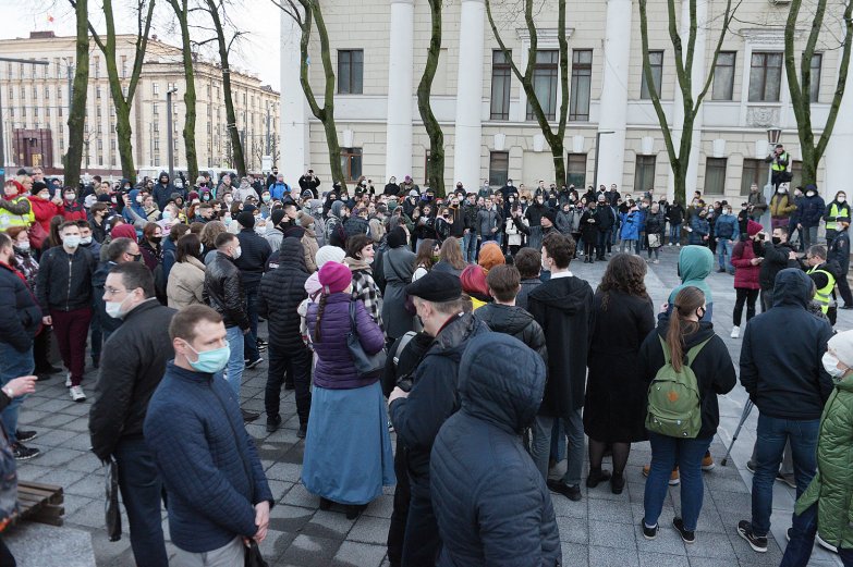 Несанкционированный митинг в Воронеже