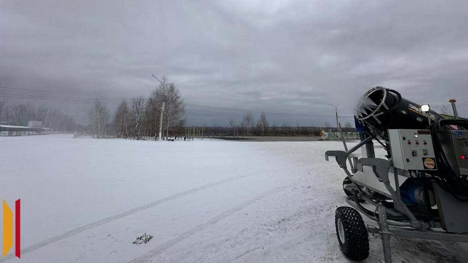 В Бутурлиновке оборудовали лыжную трассу из искусственного снега