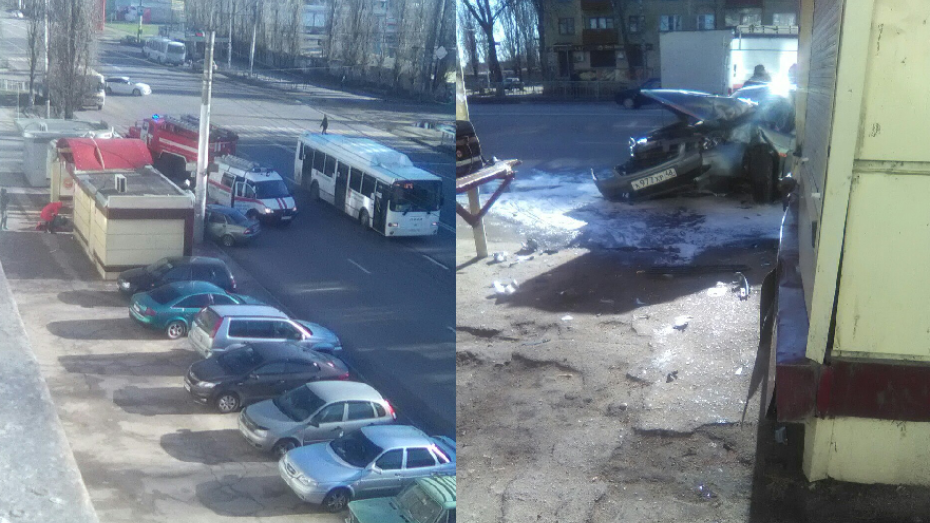 В Воронеже после столкновения 2 легковушек пострадал пешеход 