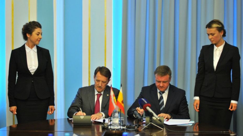 Главы Воронежской и Рязанской областей подписали соглашение о сотрудничестве