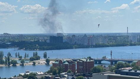 Пожар вспыхнул в промзоне на левом берегу Воронежа