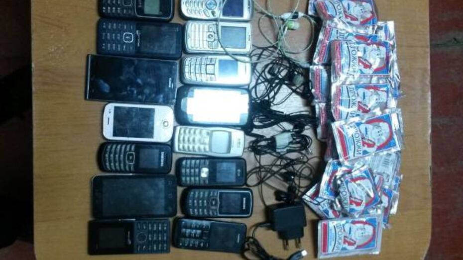 В Воронежской области мужчина попытался перебросить 15 мобильных телефонов в колонию