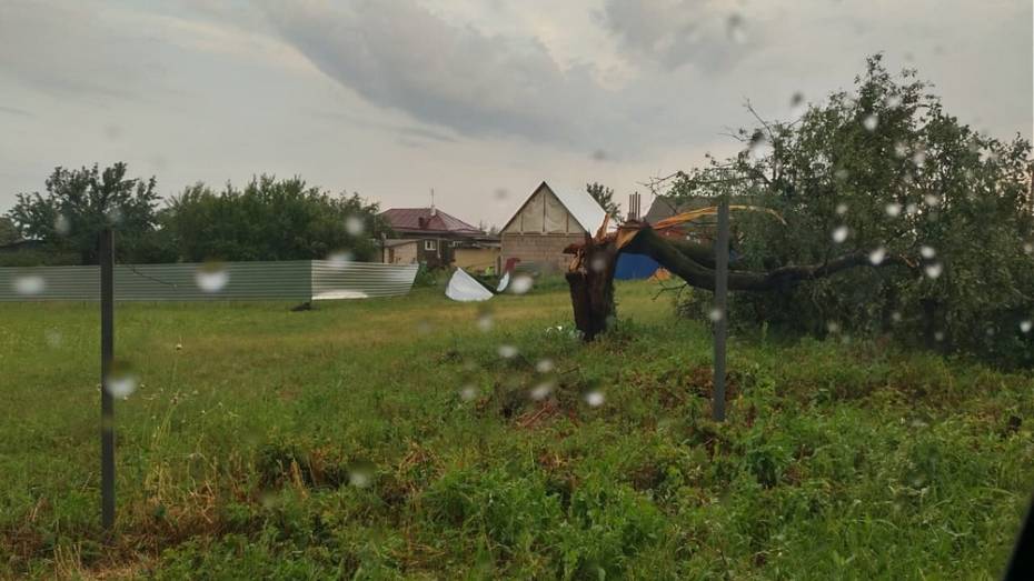 Ураган с градом обрушился на село Семилуки