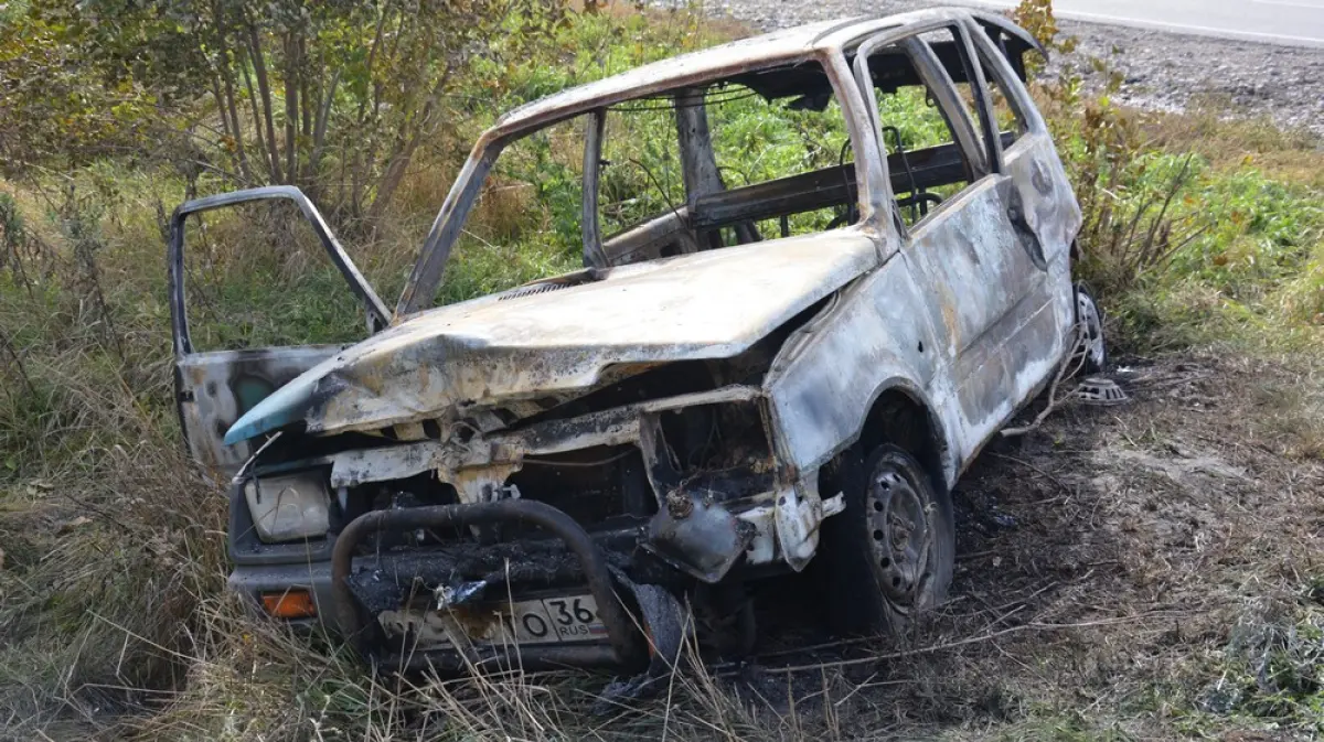 В Поворинском районе сгорела «Ока»