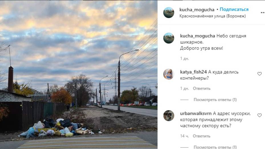 Воронежская мусорная куча обзавелась аккаунтом в соцсети