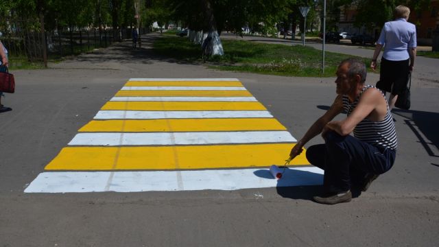 В Поворино нарисовали 12 «зебр»
