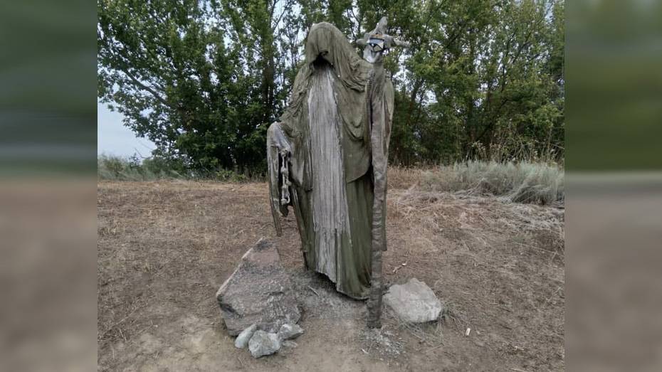 Необычный арт-объект установили местные жители на въезде в петропавловское село Бычок