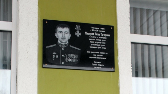 Мемориальную доску погибшему в СВО выпускнику установили на здании гимназии под Воронежем