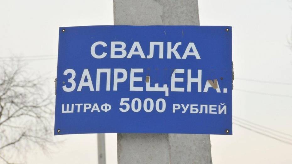 В Воронежской области сельхозпредприятие заплатит штраф за свалку на поле