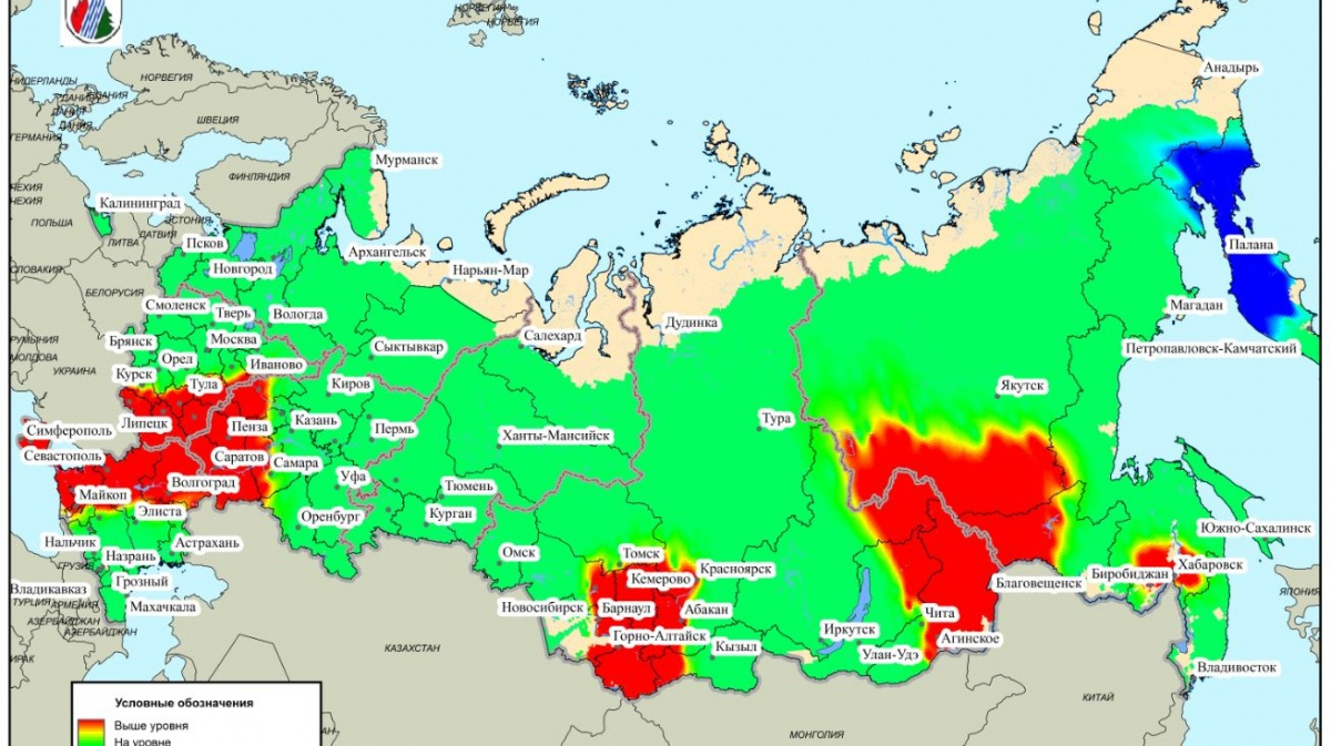 Интерактивная карта лесных пожаров в россии