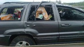 В Верхнемамонском районе на трассе М-4 «Дон» опрокинулся Jeep Grand Cherokee 