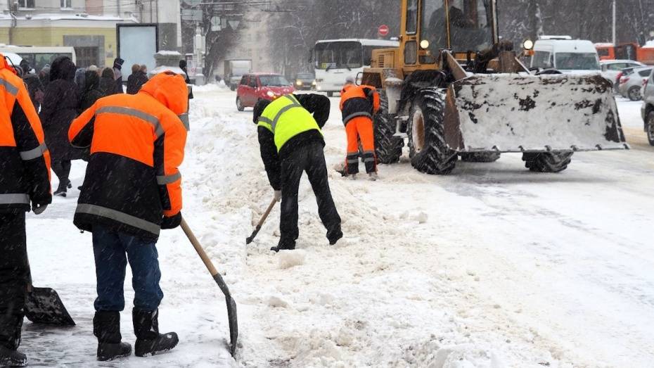 Ночью с воронежских улиц вывезли 7,5 тыс кубометров снега