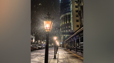 В Воронеж пришел первый с начала зимы снегопад: фото и видео
