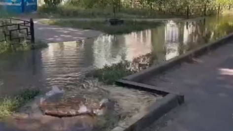 Воронежцы пожаловались на потоп на улице Кропоткина