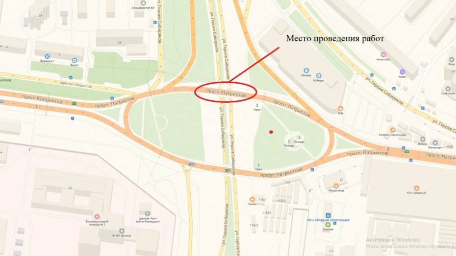 В Воронеже перекроют 1,5 полосы путепровода у Юго-Западного рынка