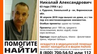 Волонтеры позвали на поиски пропавшего под Воронежем 63-летнего мужчины