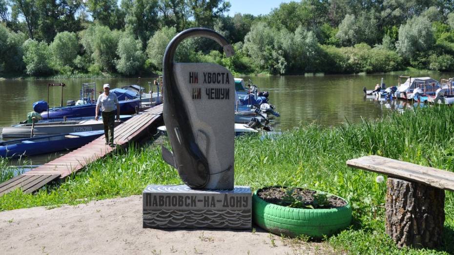 В Павловске на берегу Дона установили памятник сому