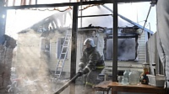 В Павловске в результате пожара семья осталась без крова