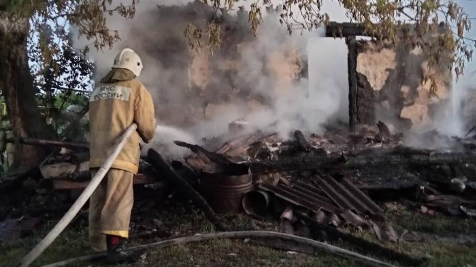 В Верхнемамонском районе при пожаре хозяин дома получил ожоги 75% тела