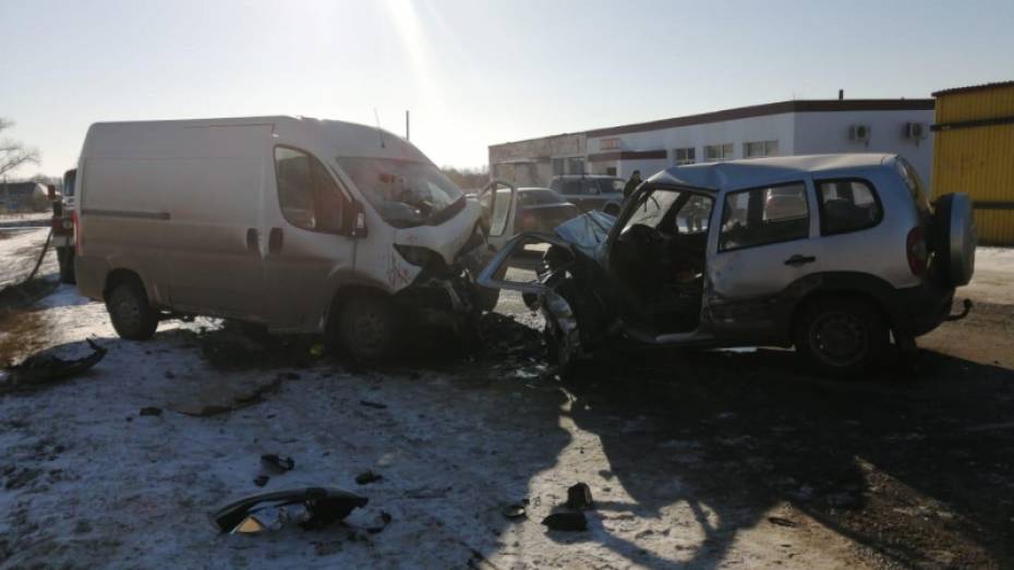 МВД опубликовало фото последствий лобового столкновения авто в Воронежской области