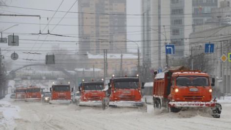 Минувшей ночью с улиц Воронежа вывезли 7 тыс кубометров снега