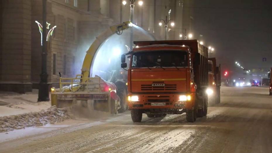В Центральном районе Воронежа вывезли более двухсот самосвалов снега