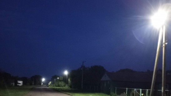 В трех грибановских селах установили светодиодные фонари