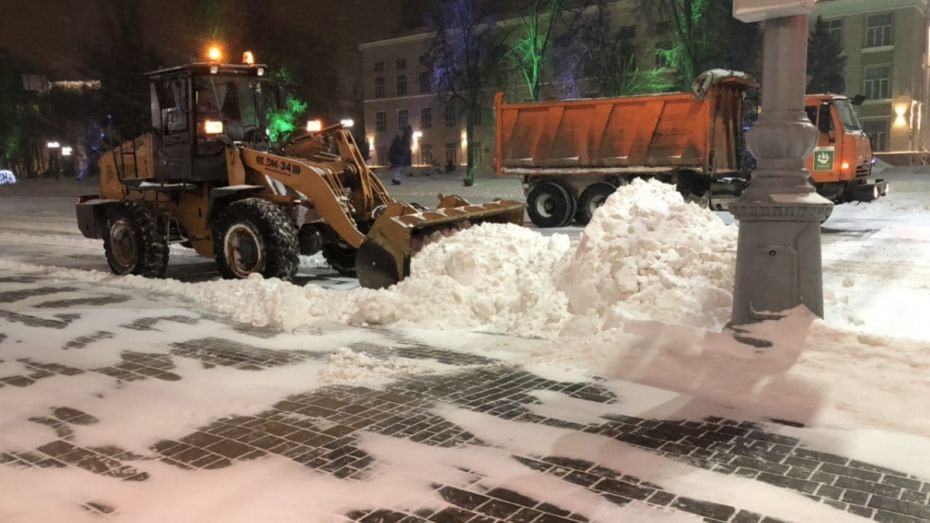 Воронежские коммунальщики за ночь вывезли 2,3 тыс кубометров снега