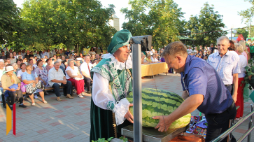 В Воронежской области на фестивале народных культур и традиций выбрали самый большой арбуз