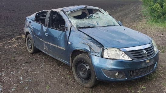 Женщина и ребенок пострадали в перевернувшемся Renault под Воронежем