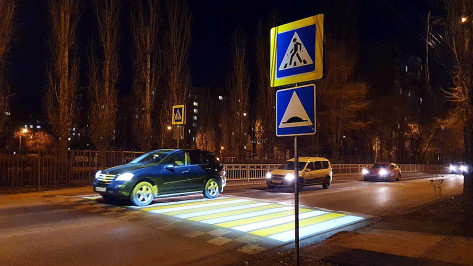 Еще 7 пешеходных переходов в Воронеже оборудуют подсветкой