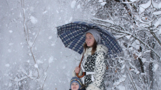  В Богучаре выпал необычный снег