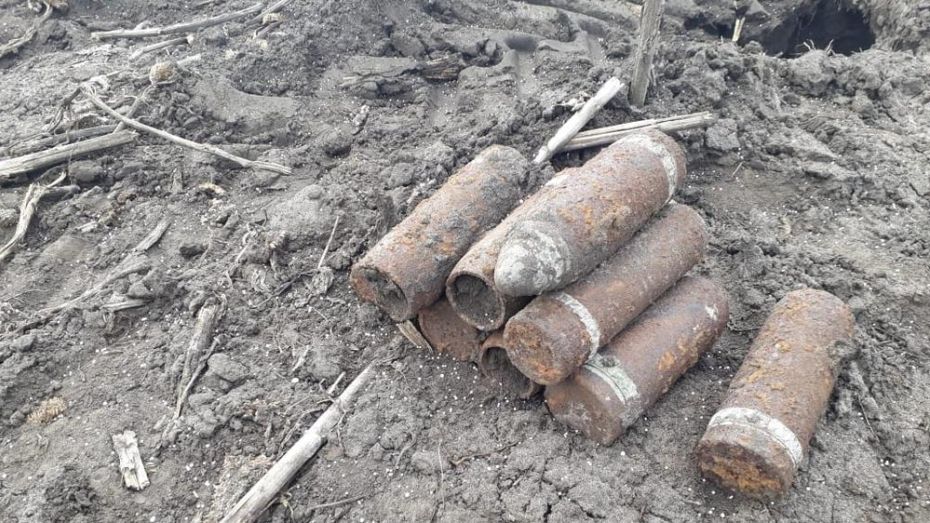  В Павловском районе в поле нашли 9 снарядов времен ВОВ