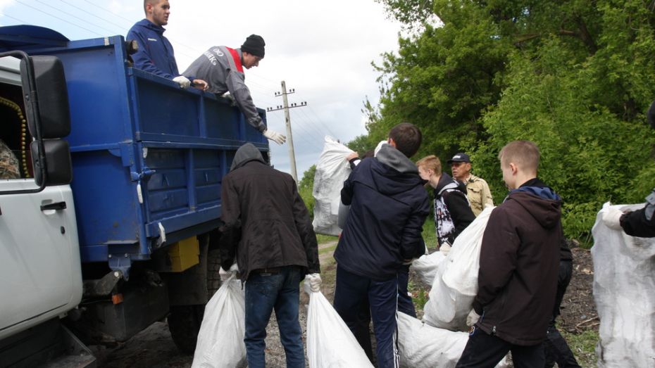 В Лисках активисты очистили от веток и мусора русло реки Тормосовка