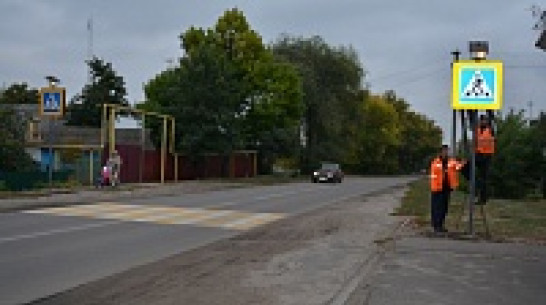 В Нижнедевицком районе дорожные знаки оборудовали подсветкой